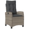 Ensemble à manger de jardin 3 pcs coussins gris résine tressée 