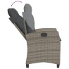 Ensemble à manger de jardin 3 pcs coussins gris résine tressée 