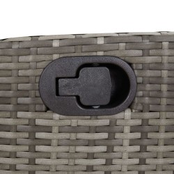 Ensemble à manger de jardin 3 pcs coussins gris résine tressée 