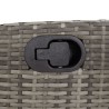 Ensemble à manger de jardin 3 pcs coussins gris résine tressée 