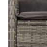 Ensemble à manger de jardin 3 pcs coussins gris résine tressée 
