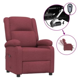 Fauteuil inclinable électrique Rouge bordeaux Tissu 