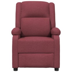 Fauteuil inclinable électrique Rouge bordeaux Tissu 