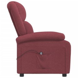 Fauteuil inclinable électrique Rouge bordeaux Tissu 