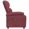 Fauteuil inclinable électrique Rouge bordeaux Tissu 