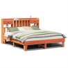 Cadre de lit sans matelas cire marron 200x200cm bois pin massif 