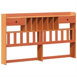 Cadre de lit sans matelas cire marron 200x200cm bois pin massif 
