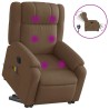 Fauteuil inclinable de massage électrique Marron Tissu 