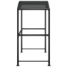 Gazebo BBQ et étagères latérales anthracite 210x114x230cm acier 