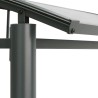 Gazebo BBQ et étagères latérales anthracite 210x114x230cm acier 