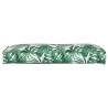Coussin de Palette pour Dos à Motif de Feuilles 120x40x12 cm Tissu Oxford 