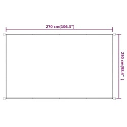 Auvent vertical Bleu 250x270 cm Tissu oxford 