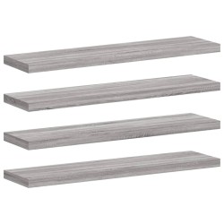 Étagères murales 4 pcs sonoma gris 40x10x1,5 cm bois ingénierie 