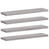 Étagères murales 4 pcs sonoma gris 40x10x1,5 cm bois ingénierie 
