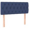 Sommier à lattes de lit avec matelas Bleu 100x200 cm Tissu 