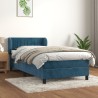 Sommier à lattes de lit avec matelas Bleu foncé 90x200 cm 