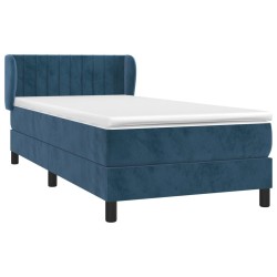 Sommier à lattes de lit avec matelas Bleu foncé 90x200 cm 