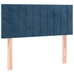 Sommier à lattes de lit avec matelas Bleu foncé 90x200 cm 