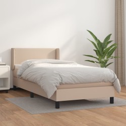 Sommier à lattes de lit avec matelas Cappuccino 90x190 cm 