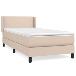 Sommier à lattes de lit avec matelas Cappuccino 90x190 cm 