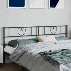 Tête de lit métal noir 193 cm 