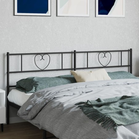 Tête de lit métal noir 193 cm 