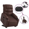 Fauteuil inclinable marron similicuir 