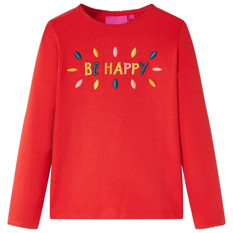 T-shirt enfants à manches longues rouge 140 