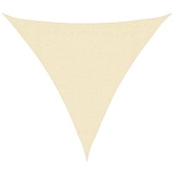 Parasol en PEHD triangulaire 3,6x3,6x3,6 m Crème 