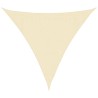Parasol en PEHD triangulaire 3,6x3,6x3,6 m Crème 
