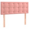 Sommier à lattes de lit avec matelas rose 120x190 cm velours 