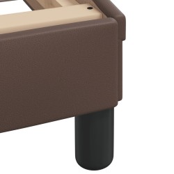 Lit avec matelas marron 100x200 cm similicuir 