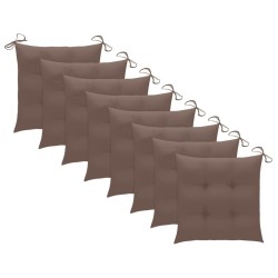 Chaises pliables d'extérieur lot de 8 et coussins Bois d'acacia 
