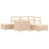Salon de jardin 6 pcs bois de pin massif 