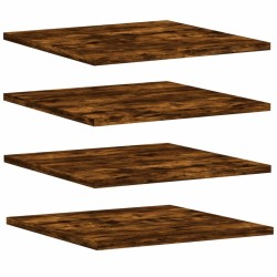 Étagères murales 4 pcs chêne fumé 40x40x1,5cm bois d'ingénierie 