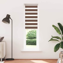 Store zèbre marron 60x230 cm largeur du tissu 55,9 cm polyester 