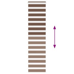 Store zèbre marron 60x230 cm largeur du tissu 55,9 cm polyester 