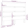 Tête de lit Marron miel 75x3x80 cm Bois massif de pin 