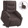 Fauteuil inclinable marron foncé tissu 