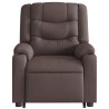 Fauteuil inclinable marron foncé tissu 