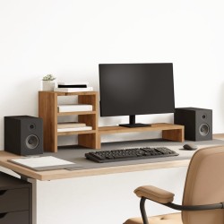 Support de moniteur et organisateur de bureau bois d'ingénierie 