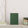Sacs en papier 50 pcs avec poignées vert 15x8x21 cm 