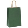 Sacs en papier 50 pcs avec poignées vert 15x8x21 cm 