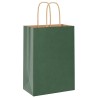 Sacs en papier 50 pcs avec poignées vert 15x8x21 cm 