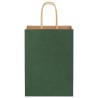 Sacs en papier 50 pcs avec poignées vert 15x8x21 cm 