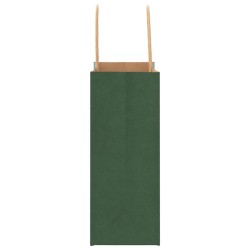 Sacs en papier 50 pcs avec poignées vert 15x8x21 cm 