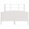 Lit bibliothèque sans matelas blanc 120x190 cm bois pin massif 