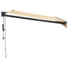 Auvent rétractable automatique jaune et blanc 3x2,5 m 