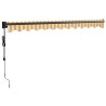 Auvent rétractable automatique jaune et blanc 3x2,5 m 