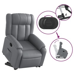 Fauteuil inclinable Gris Similicuir 